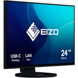 EIZO EV2495-BK 24.1" Gaming Monitor Zwart, HDMI, DisplayPort, 3x USB-A 3.2 (5 Gbit/s), USB-B, 2x USB-C 3.2 (5 Gbit/s), RJ-45