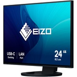 EIZO EV2495-BK 24.1" gaming monitor Zwart, HDMI, DisplayPort, 3x USB-A 3.2 (5 Gbit/s), USB-B, 2x USB-C 3.2 (5 Gbit/s), RJ-45