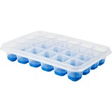 Emsa CLIP & CLOSE IJsblokjesdoos ijsblokjesmaker Transparant/blauw, voor 24 ijsblokjes