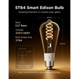 Govee Edison bulb E27 led-lamp 2 stuks, 2.4GHz wifi, Bluetooth