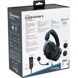 HyperX Cloud Alpha S over-ear gaming headset Zwart/blauw, PC, PlayStation 4