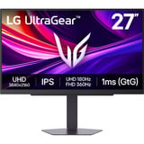 LG UltraGear 27G850A-B 27" 4K Ultra HD gaming monitor Zwart, 1x DisplayPort, 2x HDMI, 240 Hz / 480 Hz