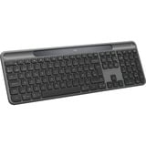 Logitech Signature Slim Solar+, toetsenbord Donkergrijs, BE Lay-out
