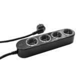Shelly Power Strip Gen4 4-voudige stekkerdoos Zwart, 4x stekker, WiFi, Bluetooth, Zigbee