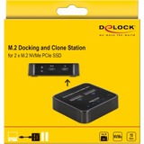 DeLOCK M.2 Docking Station voor 2x M.2 NVMe PCIe SSD's Zwart