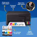 Epson EcoTank ET-2912 all-in-one inkjetprinter Zwart, Scannen, Kopiëren, Wi-Fi, inclusief tot 3 jaar inkt, C11CL62406