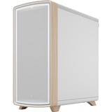 Fractal Design Summit Chalk White Solid midi tower behuizing Wit/houtkleur | 2x USB-A | 1x USB-C