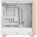 Fractal Design Summit Chalk White Solid midi tower behuizing Wit/houtkleur | 2x USB-A | 1x USB-C