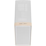Fractal Design Summit Chalk White Solid midi tower behuizing Wit/houtkleur | 2x USB-A | 1x USB-C