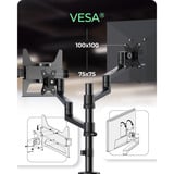 ICY BOX IB-MS622-T monitorarm Zwart