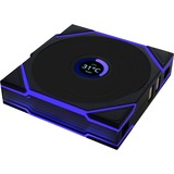 Lian Li UNI FAN TL120 LCD Reverse Blade Wireless Single Pack case fan Zwart, 4-pin PWM + 1x 9-pin USB