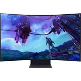SAMSUNG Odyssey Ark G97NC 55" 4K UHD curved gaming monitor Zwart, 3x HDMI, DisplayPort, 2x USB-A, 2x USB-B, 2x USB-C, Wi-Fi 5, BT, RJ-45, 165 Hz