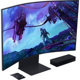 SAMSUNG Odyssey Ark G97NC 55" 4K UHD curved gaming monitor Zwart, 3x HDMI, DisplayPort, 2x USB-A, 2x USB-B, 2x USB-C, Wi-Fi 5, BT, RJ-45, 165 Hz