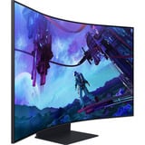 Samsung Odyssey Ark G97NC 55" 4K UHD curved gaming monitor Zwart, 3x HDMI, DisplayPort, 2x USB-A, 2x USB-B, 2x USB-C, Wi-Fi 5, BT, RJ-45, 165 Hz