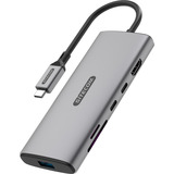 Sitecom 5 in 1 USB-C Multiport Adapter dockingstation Grijs