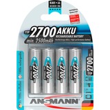Ansmann 2700mAh oplaadbare batterij Zilver, 4x AA (Mignon)