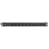 Digitus 19" contactdoosstrook C13 met aluminium profiel 1HE, 10-voudig Zwart/aluminium