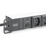 Digitus 19" contactdoosstrook C13 met aluminium profiel 1HE, 10-voudig Zwart/aluminium