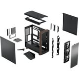 Fractal Design Summit Black Solid midi tower behuizing Zwart/houtkleur | 2x USB-A | 1x USB-C
