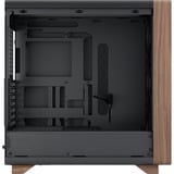 Fractal Design Summit Black Solid midi tower behuizing Zwart/houtkleur | 2x USB-A | 1x USB-C