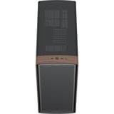 Fractal Design Summit Black Solid midi tower behuizing Zwart/houtkleur | 2x USB-A | 1x USB-C