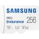 Samsung PRO Endurance 256 GB microSDXC (2022) geheugenkaart Wit, UHS-I U3, Class 10, V30, Incl. SD-Adapter