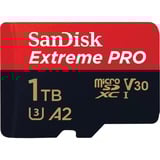 SanDisk Extreme PRO 1 TB microSDXC geheugenkaart UHS-I U3, Class 10, V30, A2, Incl. SD Adapter