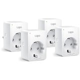 TP-Link Tapo P110 (4-pack) Mini smart wifi-stopcontact schakel stekkerdoos Wit, 4 stuks