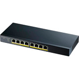 Zyxel 8-port GbE Smart Managed PoE switch Zwart