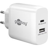 goobay 45W GaN USB-C PD Dual Fast Charger Wit