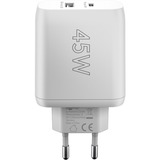 goobay USB-C PD Dual Fast Charger (45 W) Wit