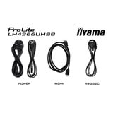 iiyama ProLite LH4366UHSB-B1AG 43" 4K Ultra HD Public Display Zwart, HDMI, USB-C, LAN, WiFi, Audio, Android
