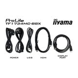 iiyama ProLite TF1734MC-B8X 17" Public Display Zwart, VGA, HDMI, DisplayPort, Touch