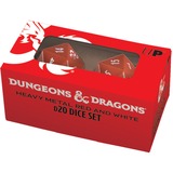 Asmodee Heavy Metal Red and White D20 Dice Set for Dungeons & Dragons Dobbelstenen