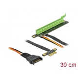 DeLOCK Riser Card PCI Express x1 naar x16 met flexibele kabel 30 cm 