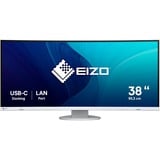 EIZO FlexScan EV3895-WT 37.5" curved monitor Wit, 2x HDMI, DisplayPort, 4x USB-A, USB-C, RJ-45