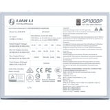 Lian Li SP Platinum modulaire 1000 watt voeding  Wit, 1x 12V-2x6, 2x PCIe, 2x PCIe, Kabelmanagement