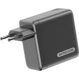 Sitecom 140W GaN Power Delivery oplader met led-scherm Zwart, 2x USB-C, 1x USB-A, 2 meter