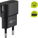 goobay 5W USB-A oplader Zwart, 1x USB-A