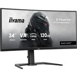iiyama G-Master Black Hawk GCB3482WQSU-B1 34" Curved UltraWide gaming monitor Zwart, 120 Hz, HDMI, DisplayPort, Audio, AMD Free-Sync