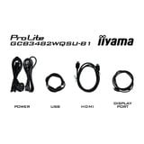 iiyama G-Master Black Hawk GCB3482WQSU-B1 34" Curved UltraWide gaming monitor Zwart, 120 Hz, HDMI, DisplayPort, Audio, AMD Free-Sync