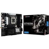 Biostar B760MX2-E Pro D4 socket 1700 moederbord Zwart, RAID, Gb-LAN, Sound, µATX