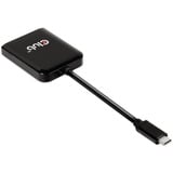 Club 3D USB 3.2 Gen2 type-C (DP Alt-Mode) naar DisplayPort Dual Monitor 4K60Hz M/F MST Hub displayport splitter Zwart