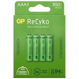GP Batteries ReCyko AAA, Micro oplaadbare batterij 4 stuks