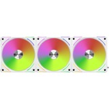 Lian Li UNI FAN AL120 V2 Triple Pack case fan Wit, 4-pins PWM fan-connector, RGB leds