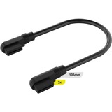 Corsair iCUE LINK Slim 2x 90° kabel Zwart, 0,135 meter, Bulk