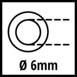 Einhell Einh Gewebeschlauch 10m Innend. 6mm persluchtslang Wit