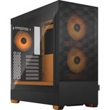 Fractal Design Pop Air RGB Orange Core TG Clear Tint midi tower behuizing Zwart/oranje | 2x USB-A | RGB | Window