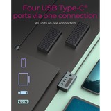 ICY BOX IB-HUB1454-C31 usb-hub Grijs/blauwgrijs