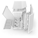NZXT H9 Flow RGB+ midi tower behuizing Wit (mat) | 2x USB-A | 1x USB-C | RGB | Tempered Glass